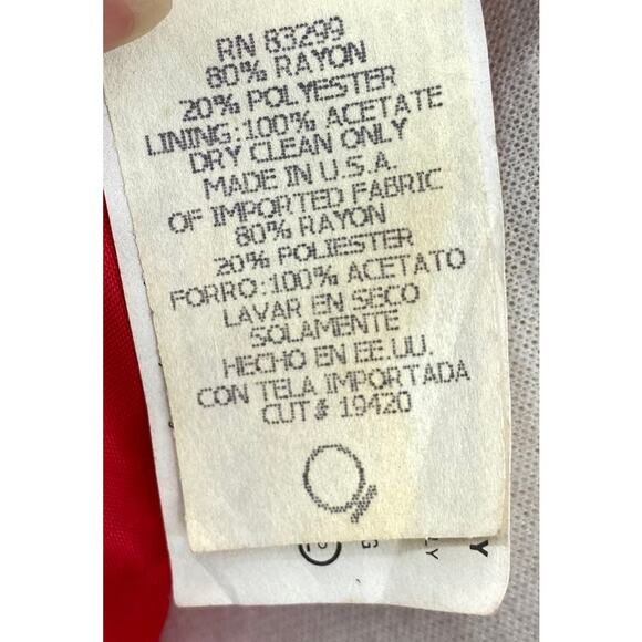 Vintage 90s Maxi Gown Strapless Corset Lace Up Open Back Iridescent Red Womens S - Picture 13 of 14